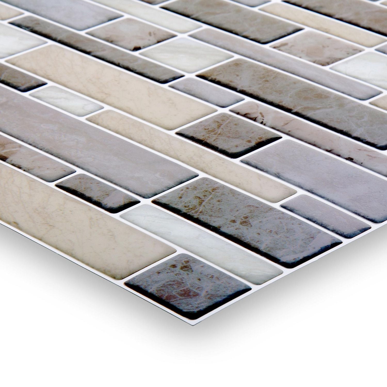 Truu Design Peel and Stick Subway Backsplash Wall Tiles