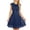 Blue, variant on Homecoming Dresses 2023 Plus Size Short Elegant Party Floral O Neck Banquet Lace Dress Dress For Women