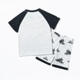 thumbnail image 5 of TOWED22 Baby Boy Summer Outfit Truck Embroidery Tops and Plaid Shorts Set Toddler Boy Spring Summer Clothes(Grey,4-5 Years), 5 of 9
