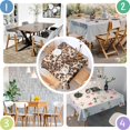 thumbnail image 4 of Beige and Brown Leopard Pattern Square Tablecloth,Waterproof Square Table Cover,Wipeable Spillproof Washable Table Cover for Home Kitchen Party Decor 52"x52"(132x132cm), 4 of 6