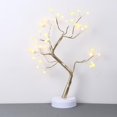 thumbnail image 6 of 20" Tabletop Bonsai Tree Light with 36 Pearls LED, DIY Artificial Lamp Tree Lamp Decoration, Battery/USB Operated, for Bedroom Desktop Christmas Party Indoor Decoration Night Light (Warm White), 6 of 16