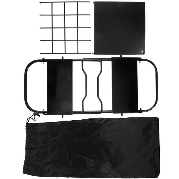 ifundom Lightweight Folding Camping Table Portable Black Steel Outdoor Picnic Table 1 Piece