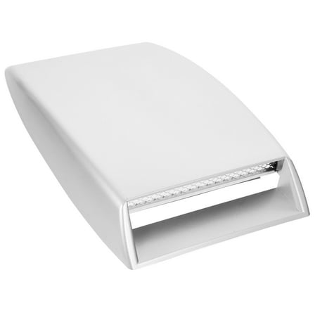 ROMANSENTIAL 1Pack Car Hood Scoop Air Flow Intake Bonnet Hood Vent Grille Cover Silver Racing Style ABS