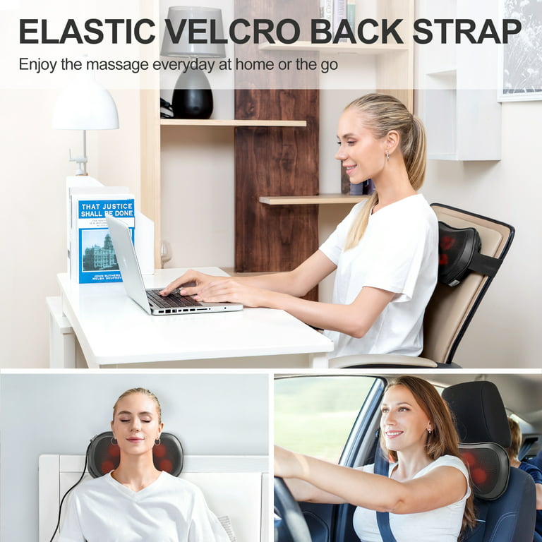 Renpho - Neck & Back Massager w/ U Neck Strap - Black