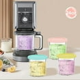 thumbnail image 3 of 4PCS Reusable Ice Cream Containers for NC500 NC501 - Food Grade Plastic Cups with Colored Lids, Ice Cream Makers Reusable Cups, 3 of 7