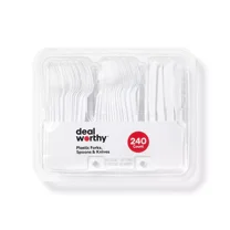 Plastic Forks, Spoons and Knives - 240ct