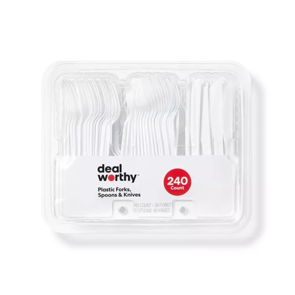 Plastic Forks, Spoons and Knives - 240ct