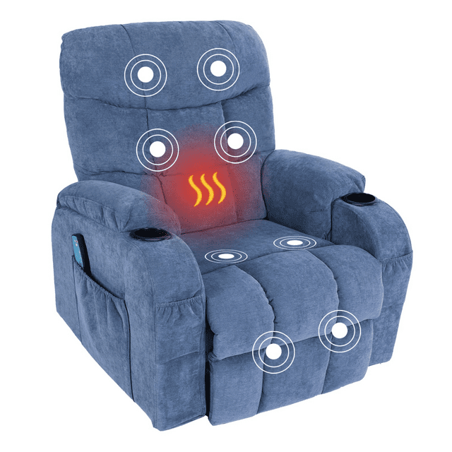 Massage Rocker Recliner Chair With Heat And Vibration