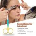 thumbnail image 3 of Eyebrow Scissors Household Simple Stainless Steel Brow Shape Tools Convenient Personal Care Trimmer Beauty Tool for Makeup Use Blue Golden, 3 of 6