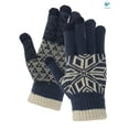 thumbnail image 2 of Deago 2 Pairs Winter Knit Touchscreen Gloves Warm Texting Gloves Elastic Anti-slip Gloves for Men (Navy), 2 of 10