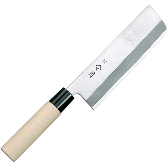Fuji Cutlery Reigetsu 6.3 in 16 cm Japanese Vegetable Knife Stainless Steel Blade FC-1081 Natural Wood Handle