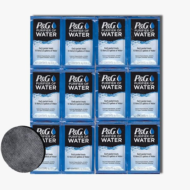 Puribag Refill Kit Replacement Carbon Filter & 12 P&G Purifier of Water Packets