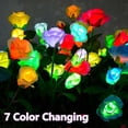 thumbnail image 5 of Paquete de 4 Luces Solares de Jardín, Luces Decorativas de Flores Solares con 20 Flores de Rosas para Decoración de Fiesta en el Césped del Patio Exterior, 5 of 5