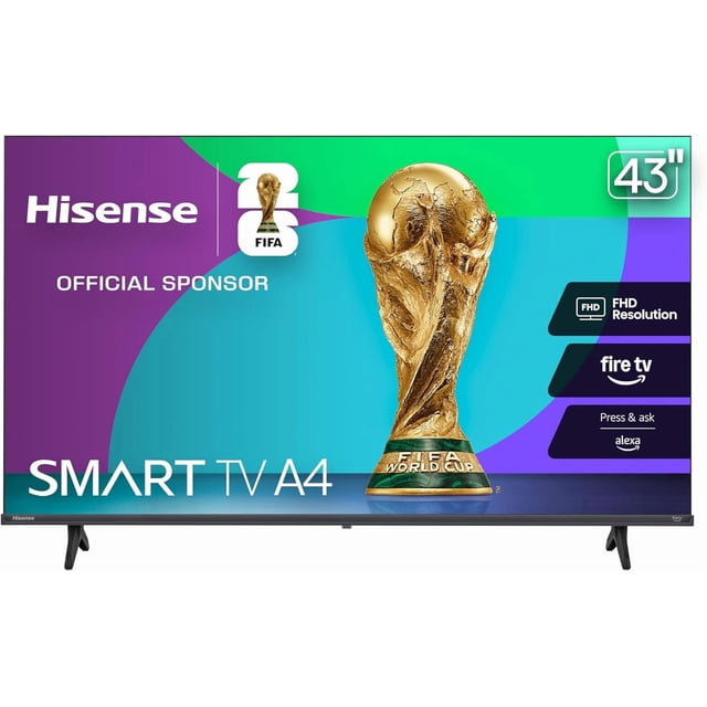 Hisense 43" A4NF Series 1080P FHD LED Smart TV with DTS Sound, Wi-Fi, Bluetooth, Google TV & Voice Remote Control - Open Box