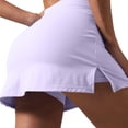 thumbnail image 5 of BLVB Women's Athletic Skort with Built-In Shorts Tennis Skirt Crossover Waist Side Slit Workout Golf Yoga Shorts, 5 of 5