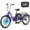 Rose Purple, variant on MOONCOOL 24" Electric Tricycle for Adults, 350W 36V 7 Speeds Electric Trike, 3 Wheels Adult Electric Tricycle Bicycle with Large Basket & Tool Kits, Certified to UL 2849 by SGS