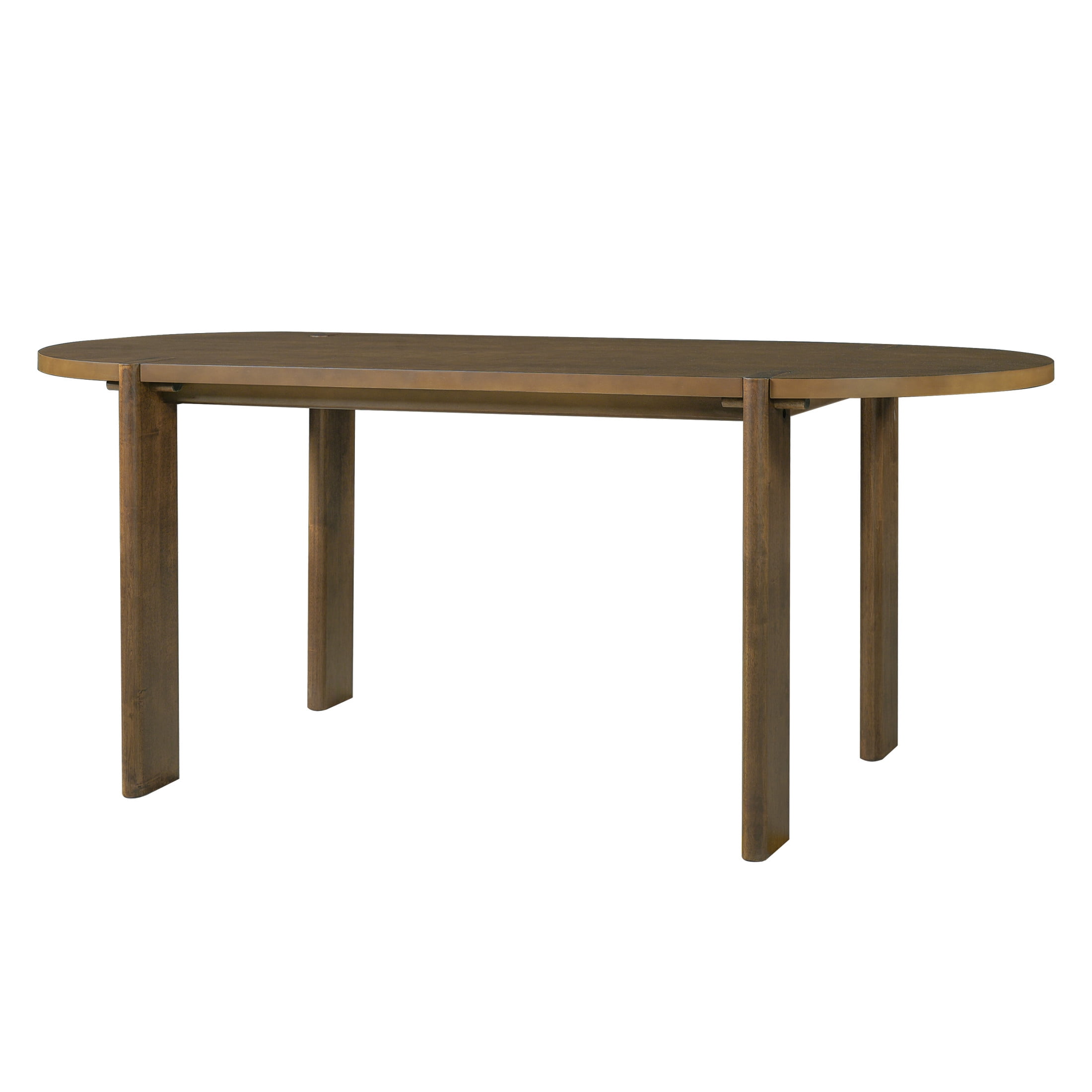 Christopher Knight Home 5-Piece Oval Dining Table with Upholstered Chairs, Farmhouse Kitchen Set, Walnut