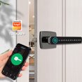 thumbnail image 4 of Empreinte Digitale Smart Porte Lock avec Poignée 4 en 1 Entrée Sans Clé Tuya APP Touches Smart Boutons pour Porte d'Entrée Chambre Appartement Hôtel Noir, 4 of 9