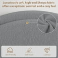 thumbnail image 5 of Full Size Boucle Bed Frame with 2 Storage Drawers, Soft Upholstered Platform Bed Frame with Round Headboard, Heavy Duty, Wooden Slats, Noise Free, No Box Spring Needed, Grey, 5 of 8