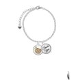 thumbnail image 2 of Delight Jewelry Silvertone Domed Sloth - Domed Thank You Charm Bracelet, 6"+2", 2 of 5