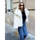 thumbnail image 2 of Abrigo de piel sintética de Color sólido cálido a la moda para mujer, chaqueta de invierno informal gruesa con cuello de manga larga, ropa nueva alta para mujer, 2 of 5