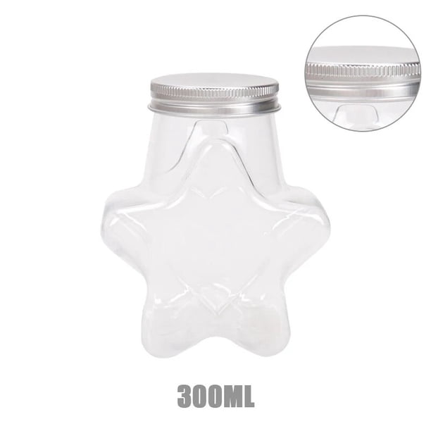 Taza de té con forma de estrella de cinco puntas, botella de bebida pentagonal, taza de plástico desechable para jugo de Mascota, botella de té de leche, decoración navideña