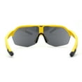 thumbnail image 4 of Xloop Silver Mirror Shield Oversize Half Rim Neon Plastic Sport Sunglasses Yellow, 4 of 4