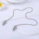 thumbnail image 2 of Pcs servilletas cadena flexible correa de cuello de cordón para adultos mayores niños de 19 pulgadas plata Feliz Sencillez, 2 of 5