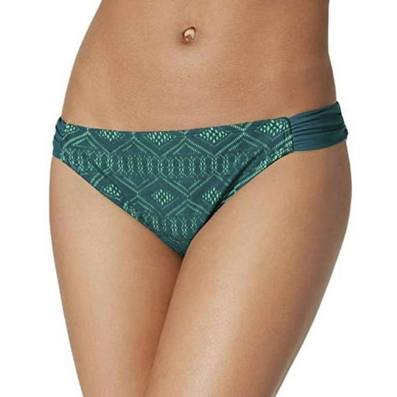 Hula Honey GREEN MOJAVE Diamond Crochet Hipster Bikini Swim Bottom, US Small