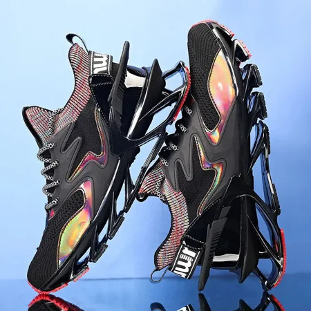 

Men‘s Blade Type Shoes Breathable Shock Absorption Athletic Shoes For Walking Tennis Running