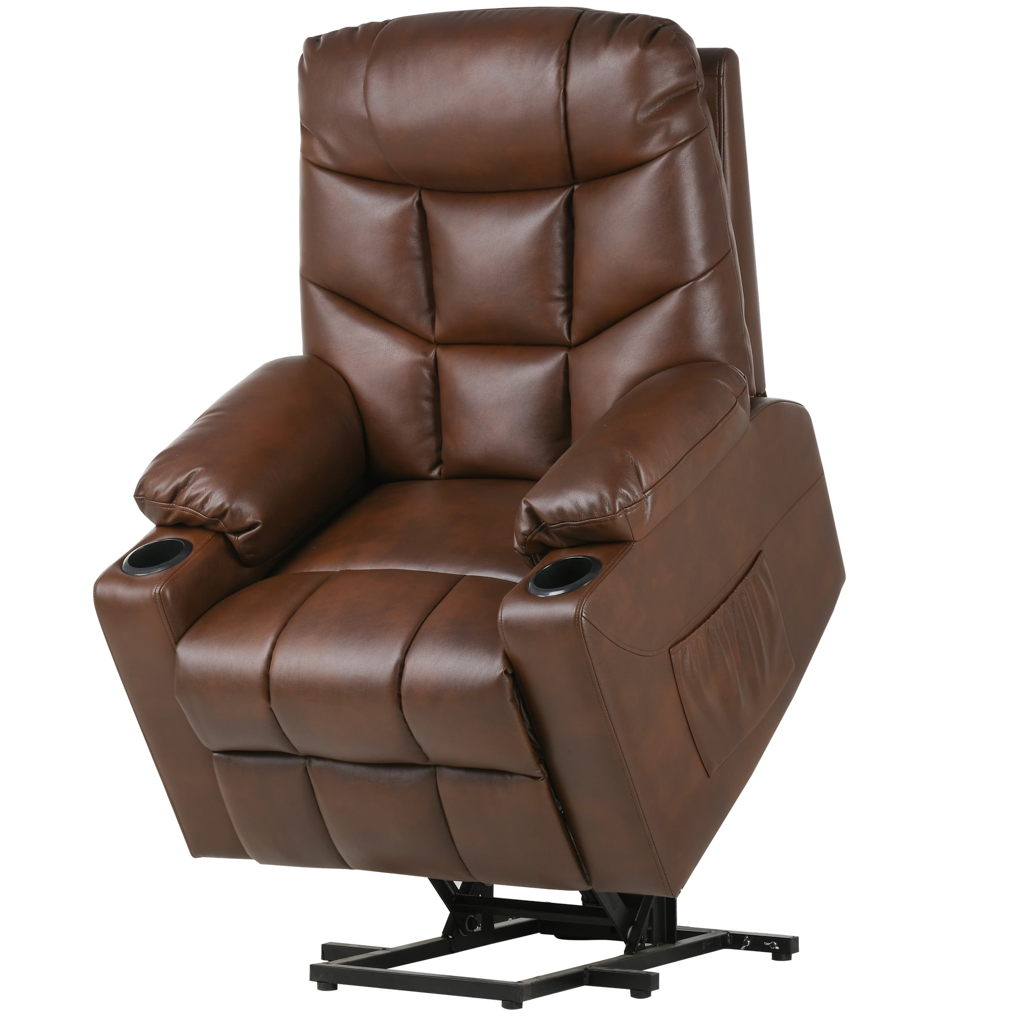 YITAHOME Power Lift Recliner Chair Heated PU Leather with Massage
