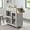 Light Gray Natural, variant on Culinary Kitchen Cart With Spice Rack