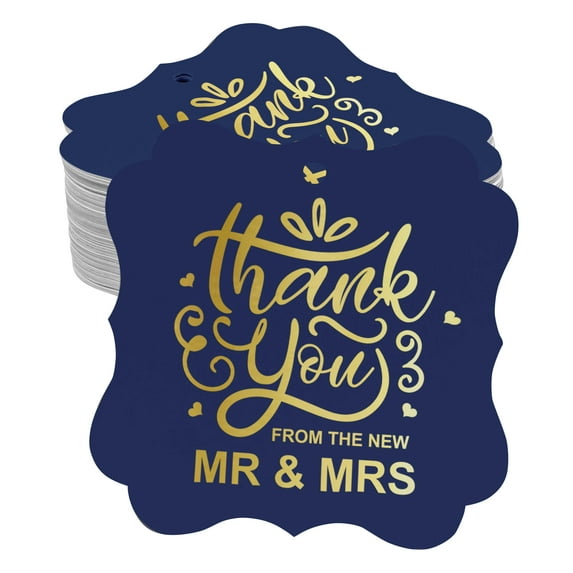 Inkdotpot Hang Tags Thank You From The New Wedding Favor Bracket Shape Gift Tags Real Gold Foil Bonbonniere Tag Pack Of 50