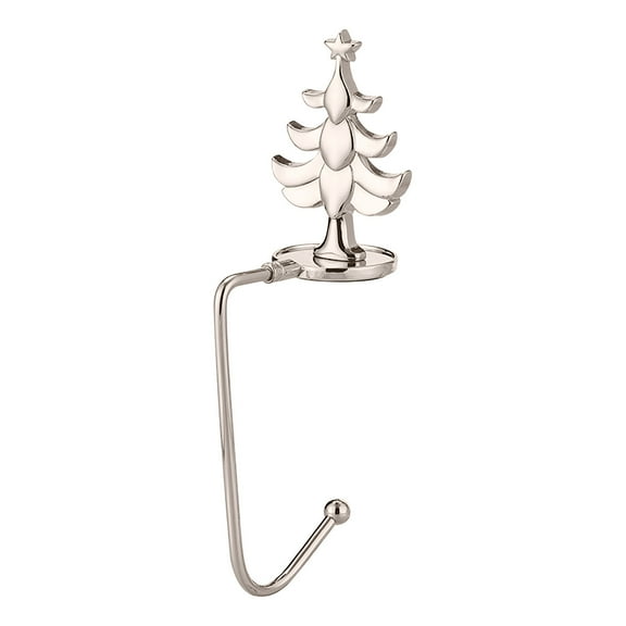 Fridja Christmas Hooks for Ornaments Metal Christmas Stocking Holder Hooks Fireplace Hanger With Non-Skid Design