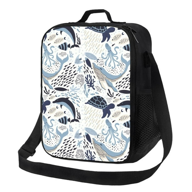 Disketp Sea Animal Bolsa Térmica Estampada para Almuerzo, Lonchera para Hombres y Mujeres Adultos