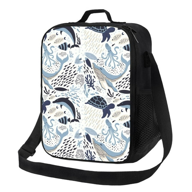 Disketp Sea Animal Bolsa Térmica Estampada para Almuerzo, Lonchera para Hombres y Mujeres Adultos