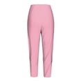 thumbnail image 7 of Casual Women's Trousers Leggings For Women Plus Size High Waisted Yoga Cropped Trousers 2025 Summer Gym Pants,Pink Women's Casual Pants L, 7 of 7