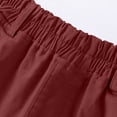 thumbnail image 7 of HAOTAGS Boys Shorts with Pockets,Elastic Waistband Stretch Slim Summer School Uniforms Shorts Wine Size 13, 7 of 7