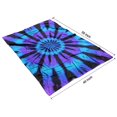 thumbnail image 4 of Blue Purple Tie Dye Pattern Blanket,Comfortable Soft Flannel Throw Blanket,All Season,Warm Lightweight Blankets for Sofa Bed Couch Living Room Chair,40"x50", 4 of 4
