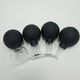 thumbnail image 5 of Juego de 4 ventosas de vidrio faciales: ventosas de silicona para masaje de ojos. Negro, 5 of 9