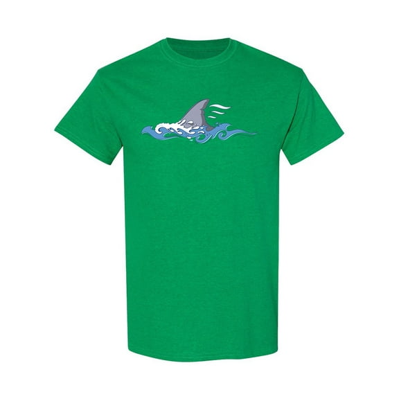 Shark Fin T-Shirt Men -Image by Shutterstock, Male Large