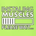 thumbnail image 5 of Wild Bobby Installing Muscles Please Wait Gym/Workout Unisex Graphic Hoodie Sweatshirt, Safety Green, X-Large, 5 of 5