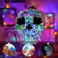 thumbnail image 2 of Fantasma iridiscente prismático, decoración de fantasmas de Halloween, luces LED fantasma prismáticas, luz nocturna fantasma iridiscente LED, decoraciones de fantasmas de Halloween (02-Esqueleto), 2 of 4