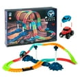 thumbnail image 1 of Space Track 144-Piece Flexible Race Car Track Set with LED Light-Up Cars – DIY Buildable Glow-in-the-Dark Track Toy for Kids, Boys & Girls, Ages 6++, 1 of 5
