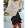 thumbnail image 4 of Boho Ruffle Tiered Skorts High Waist Mini Skirts, 4 of 6