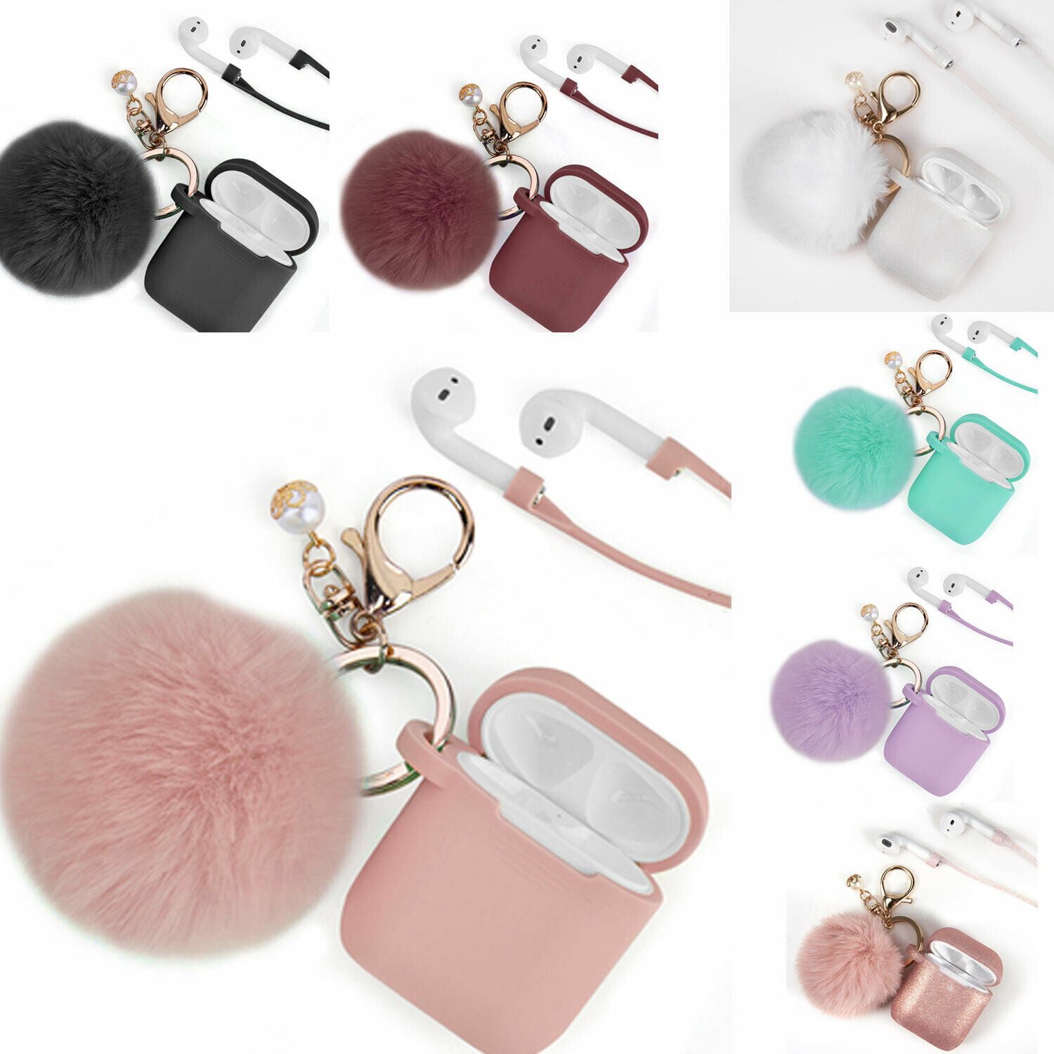 Cute Milk Box Airpod Case Milk Box Silicone AirPods Case with Metal Keychain Apple Earpods for generation 2 Protective Case 1