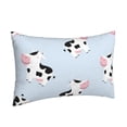 thumbnail image 2 of Naloa Cute Farm Cow Pillowcase, Throw Pillowcase, Wrinkle-Free, Stain-Resistant with Hidden Zipper for Bedroom Sofa - 20"x30", 2 of 9