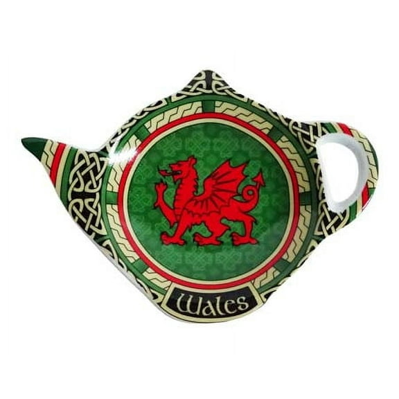 Royal Tara Welsh Dragon Celtic Knot Design Irish Teabag Holder - 4in (approx. 10cm)