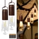 thumbnail image 1 of Paquete de 2 bombillas para tienda de campaña con pilas, luz LED vintage portátil para colgar al aire libre, colgante de huracán, iluminación de emergencia, linterna para senderismo, mochilero,, 1 of 5