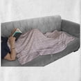 thumbnail image 5 of Brown and Green Soft Flannel Fleece Throw Blanket, Dots in Squares Formed of Diagonal Streaks, Cozy Plush for Indoor and Outdoor Use, 50" x 70", Pink Umber, by Ambesonne, 5 of 5